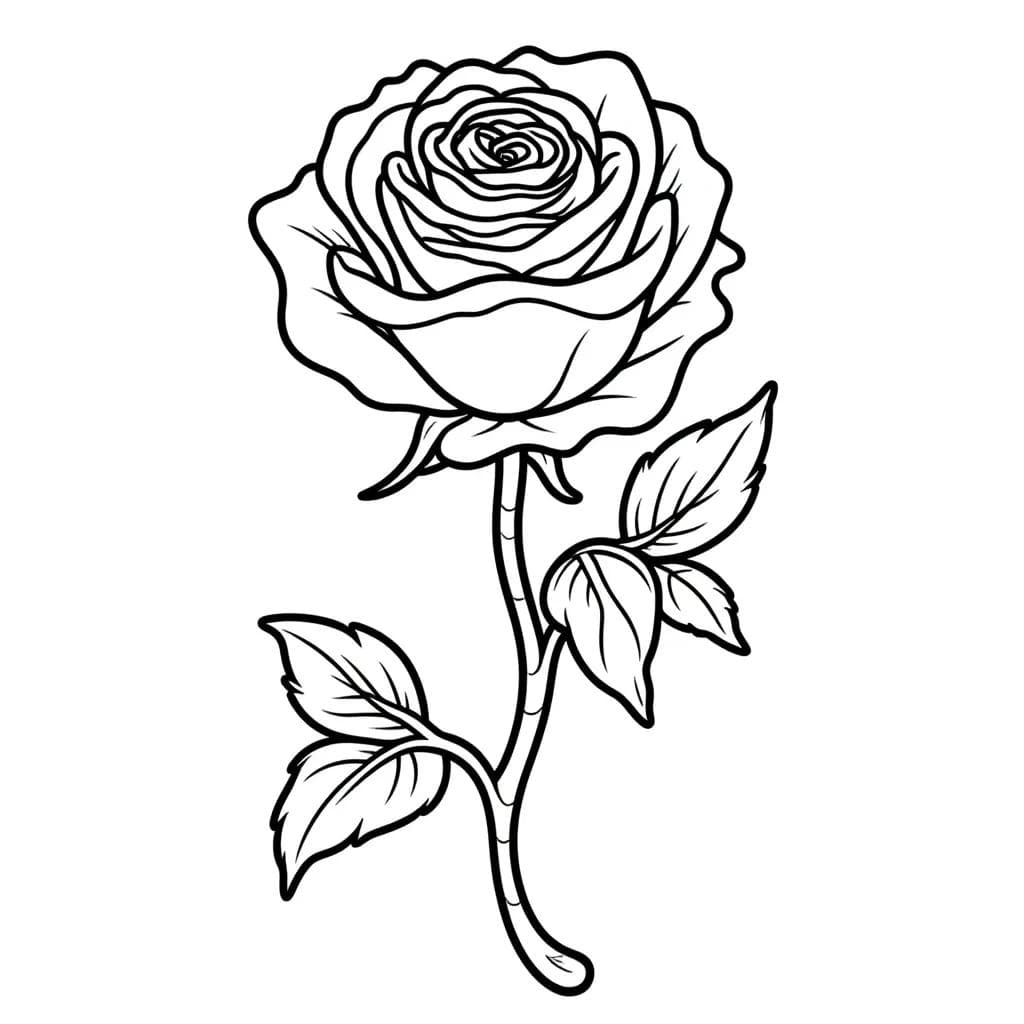 Rose Coloring Pages