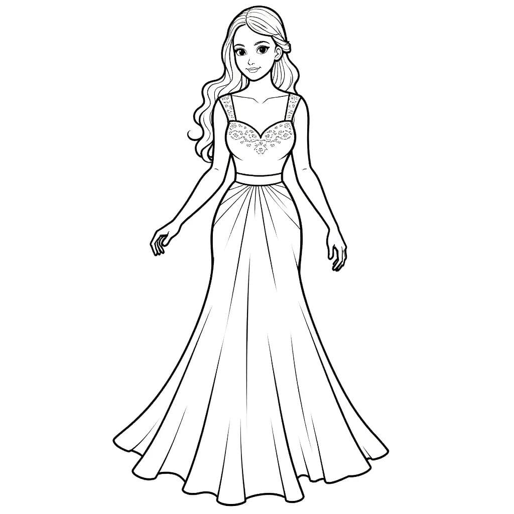 Dress Coloring Pages