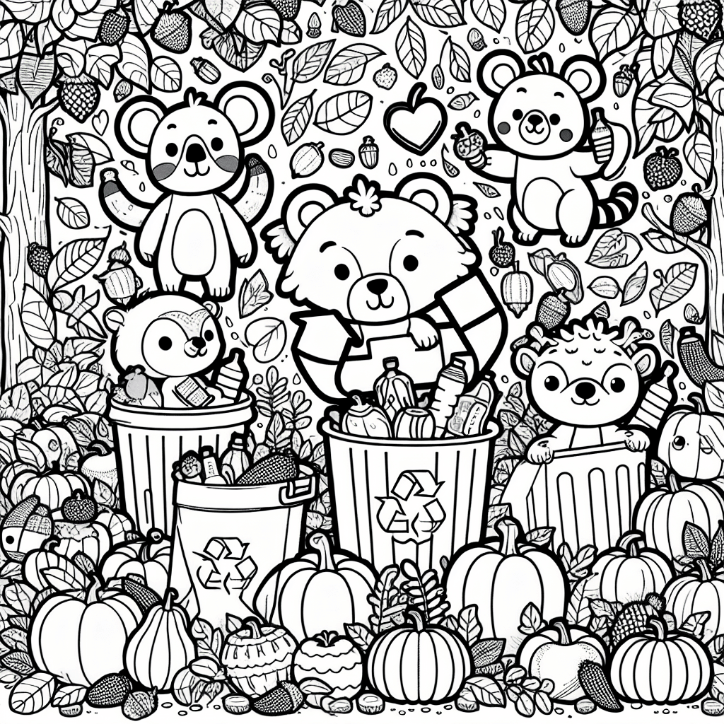 Free Jungle animals Coloring Pages for Kids - September 2025 Fall harvest Special