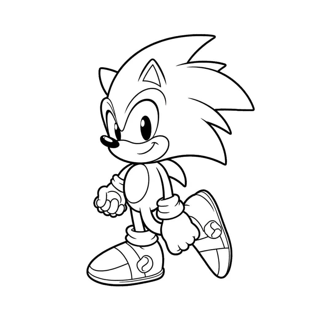 Sonic the Hedgehog Coloring Page