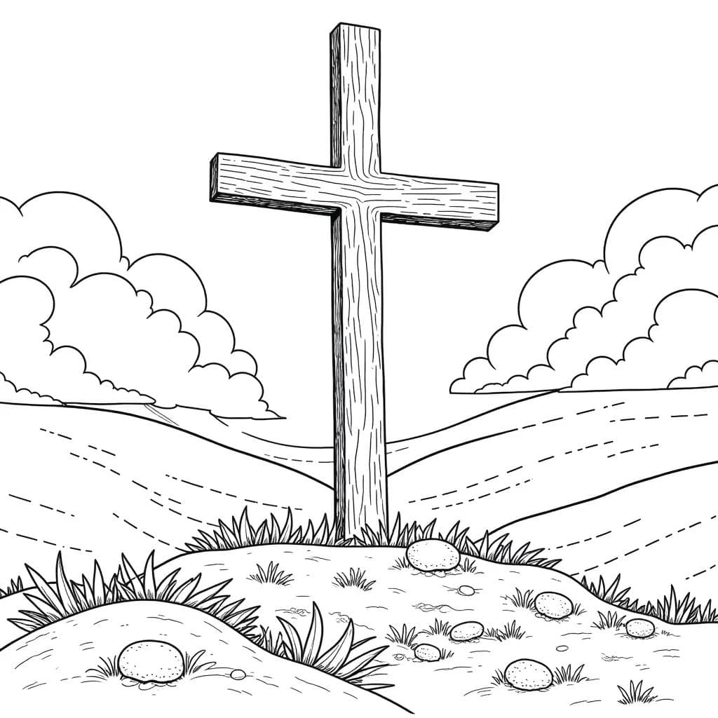 Cross Coloring Pages