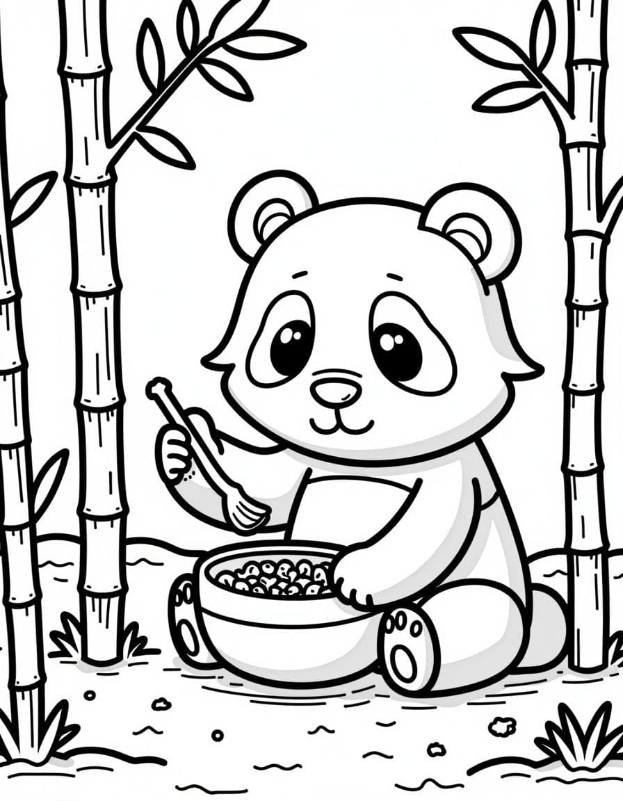 Panda Eating Bamboo