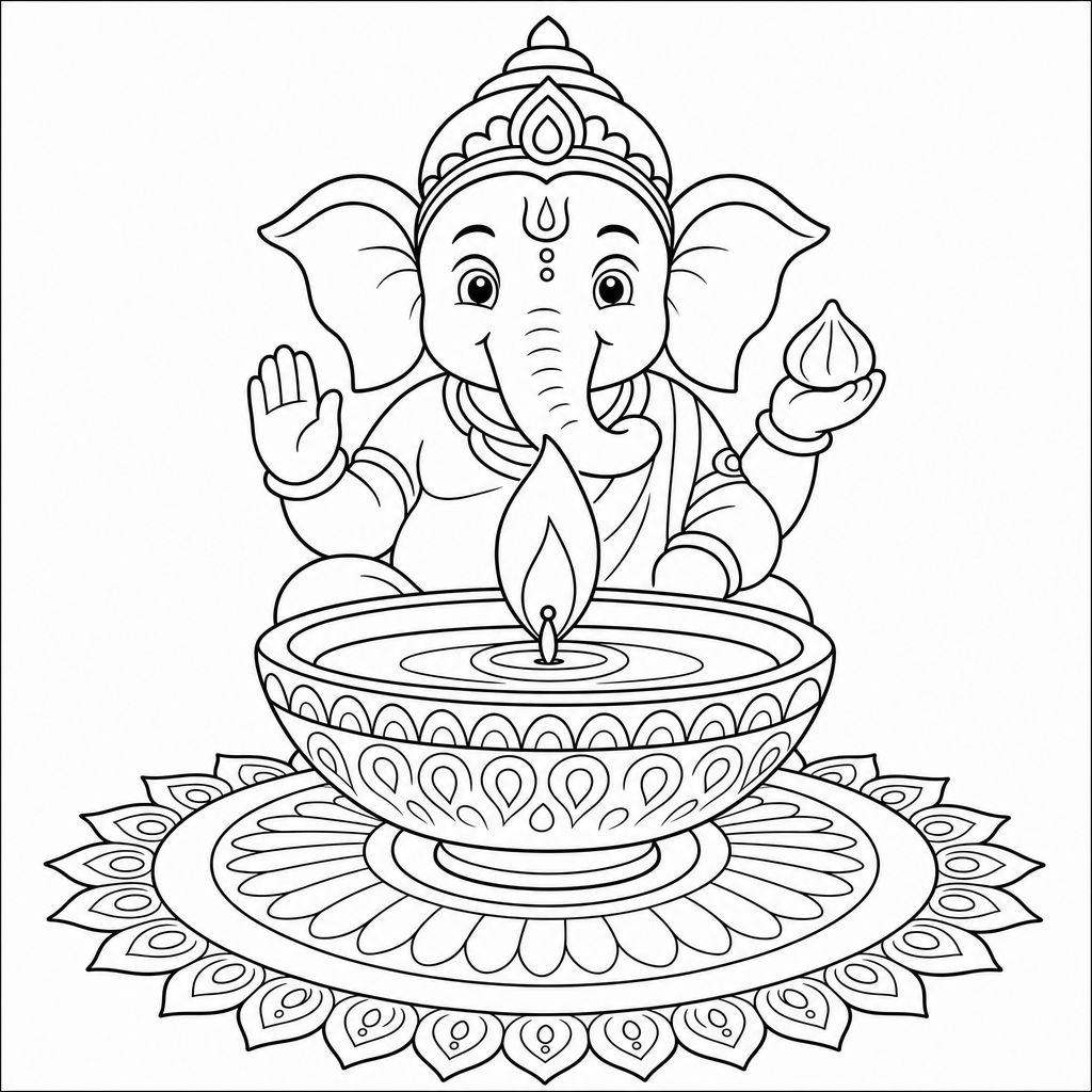 Diwali Coloring Pages preview